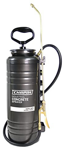 Chapin International 1979 Pulverizador Industrial de Cabeza Abierta de hormigón con Filtro, 3.5 galones, Plateado
