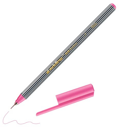 edding 55 - Fineliner - pink - 1 Stift - 0,3 mm Spitze - Farbstift zum Schreiben, Malen, Unterstreichen, Illustrieren - für Kinder und Erwachsene, Schule, Homeoffice, Büro
