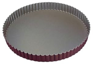 LOUIS TELLIER - Moule à Tarte Anti Adhérent / Tourtière - Démoulage Rapide et Parfait - Bord Cannelé - Excellente conductivité thermique - Fabriqué en France, Noir