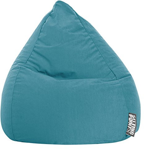 SITTING POINT only by MAGMA BeanBag Easy L Indoor Sitzsack, Lounge Sitzkissen, 70x90cm, Made in Germany, Waschbar, Sessel für Kinder & Erwachsene, smaragd