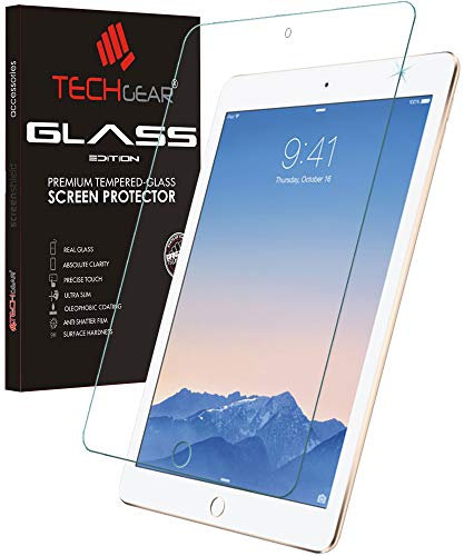 TECHGEAR iPad Air 2 & iPad Air (iPad 6 & 5) VERRE, Protecteur d'Écran Original en Verre Trempé Compatible pour iPad Air 2 & iPad Air