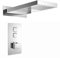 ENKI, Milan, SH0019, Square Thermostatic Concealed Shower Set, Dual Rainfall and Waterfall Overhead Shower, Chrome