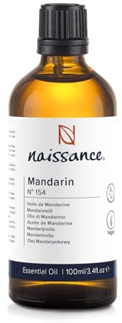 Naissance Huile Essentielle De Mandarine (No. 154) - 100 ml - Pure, Naturelle, Végan, Non Dilué - Pour Aromathérapie, Diffuseur, Humidificateur, Mélange Massage - Arôme Apaisant