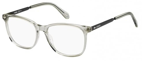 Fossil Brille mit Sehstärke für Unisex optional mit Sonnenbrillentönung oder Blaulichtfilter, Quadratisch, gefertigt aus Acetat (inklusive Brillenetui)