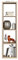 FORTE Mauro Regal 1 x 4 Fächer, Holzwerkstoff, Sonoma Eiche, (B*H*T): 38.2 x 141.8 x 32.9 cm