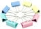 AKORD 51 mm Metal Binder Clip Clamp - Assorted Colours (Pack of 12)