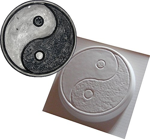 dennycraftmoulds Yin Yang Stepping Stone Mould Reusable ABS Plastic Mold For Making Concrete Garden Ornaments