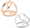 2PCS (Golden + Silver) Frauen-Dame-Mädchen-drei Ring-Art- und Weiseschal-Ring-Wölbungs-moderne einfache dreifache Dia-Schmuck-Silk Schal-Haken-Klipp-Kleidungs-Verpackungs-Halter
