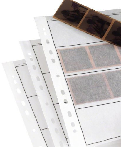100 x Negative Heftblätter für 120 Folien Säurefrei, Archivierungssicher. Premium Pergaminpapier Archivseiten für Ringbücher Medium Format.