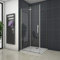 Duschabtrennung Duschkabine 120x90x195cm Duschtür Falttür Duschwand Dusche NANO Glas