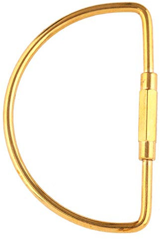 Set Mini Moschettoni Portachiavi a D in Ottone con Viti e Fibbia a Vite