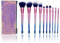 Foern Pinceaux Maquillage 10pcs Professionnel Set/Kit Ensemble de Pinceau de Maquillage Sirène + écailles de Poisson