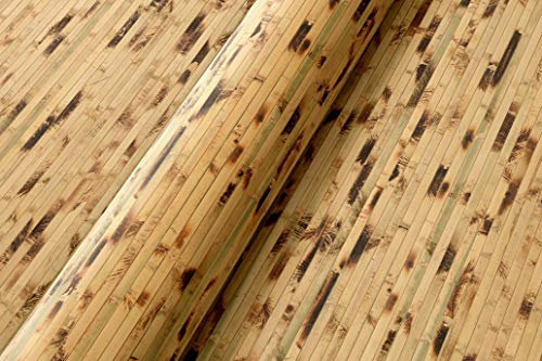Bambus Wandverkleidung - Exotischer Rollbelag aus echten Bambuslatten - flexibel und vielseitig einsetzbar (Muster: 30 x 20 cm, Natur getigert)