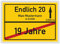 Personalisiertes Ortsschild 20. Geburtstag mit Name und Datum - Endlich 20 Jahre Dekoration Freund Freundin Geburtstagsparty Sie Geschenkidee Er Geschenke Partydeko Karte