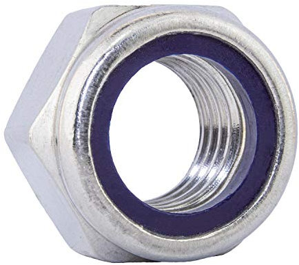 Sechskantmuttern selbstsichernd M10 aus Edelstahl A2 (10 Stück) | DIN 985 - Stoppmuttern - Klemmuttern - Sicherungsmuttern - Edelstahlmuttern von MESAROS®