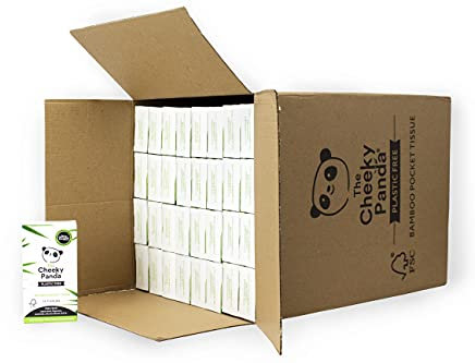 The Cheeky Panda Taschentücher aus Bambus, 96 Packungen (10 Taschentücher pro Packung, 960 Taschentücher insgesamt) | hypoallergen, ohne Kunststoffe, umweltfreundlich, super weich, robust & langlebig