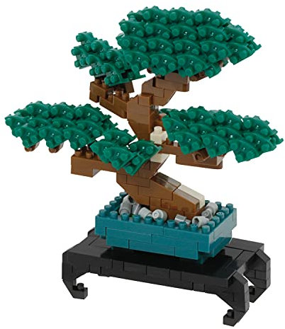 Bandai - Nanoblock - Bonsai - Mini Figurine en Briques - Jeu de Construction Bonsai 280 Briques - Kit Construction Figurines Plantes Bonsai en Pixel - Plante à Construire en Mini-Briques - NBC224