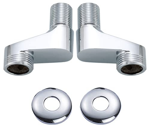 Gnimauhz Clawfoot Tub 3-3/8 Zoll Adapter Krallenfuß Badewanne Küche Wasserhahn Verstellbare Schwenkarme Gebürstetes Nickel Kommerzielle Utility Exzenterschraube Plus Size 1 Paar (Plattierung)
