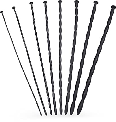BDSMYEE Harnröhre Dilatoren Set mit 8 stk,Silikon Penis Plug,Mehrere Größen Prostata Massage SM Sexspielzeug für männer,Harnröhrensonden Harnröhre Katheter Perlen (8 PCS)