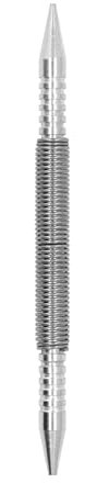 Punzón Central,Pequeño Y Exquisito Metal de Doble Cabeza de Clavo Setter Center Spring Nail Punch Tool Center Hole Punch Nail Punch