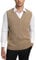 Kallspin Men's Wool Blend Gilets Sweater Relax fit Cable-Knit Vest Sleeveless Jumper(Coffee, 3XL)