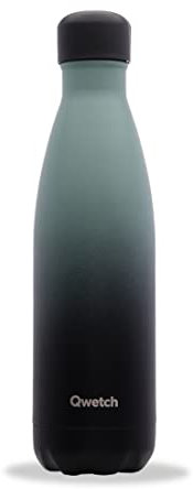 QWETCH - Bouteille Isotherme Originals Graphite Kaki 500ml - 24h Froid et 12h Chaud - Etanche, Sans BPA & Réutilisable - Gourde inox isotherme pour Sport, Voyage, Bureau, Randonnée