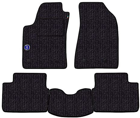 Floor Mat Set for BMW Series 1 E87 Year of Manufacture 2004 to 2007 Fibre Floor Anthracite + Logo