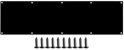GALOFAY Door Kick Plate 30 inches Acrylic Decorative Plates Protector for 32 inches Front Doors, 1/10 inch Thickness 8x 30 Black