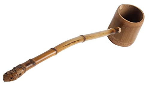 Housoutil Wooden Spoons Japanese Water Ladle Long Handled Hishaku Water Bailer Dipper Spoon Bath Ladle Scoop for Garden Tea Ceremony Bathroom Sauna Hair Washing Baby Rinse Cup Wooden Ladle