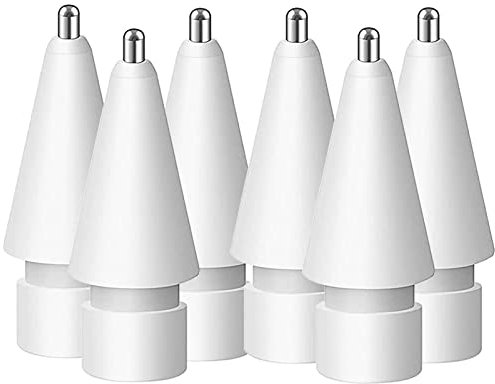 5 Pack Replacement Tips for Apple Pencil 2nd / 1st Generation Nibs - Sensitive and Precise Control iPencil Nib for iPad for Pencil USB C/ 2nd/ 1st Gen Pen (Metal-6 Pack)