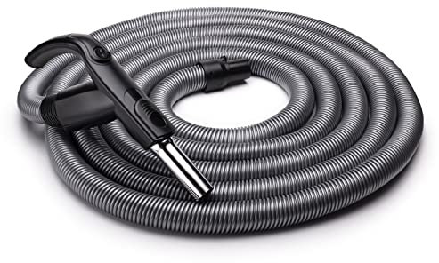 Tubo Flessibile da 9 Metri per Aspirapolvere Centralizzato - Compatibile con Aertecnica Tubò, Duovac, Disan e Sistem Air - Con Interruttore ON-OFF sull'Impugnatura