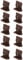 cyclingcolors 10x Bodenträger braun kunststoff möbel Regal schrank Halter Fachbodenträger Bretthalter Regalbretthalter Regalbodenträger