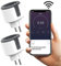 WLAN Smart Steckdose, Smart Home WiFi Steckdose mit Sprachsteuerung Kompatibel Alexa, Google Assistant, APP Fernbedienung Smart Plug mit Stromverbrauch Strommessung und Zeitschaltuhr, 2,4GHz, 2 Stücke
