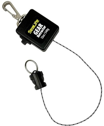 Sealife Unterwasser Karabiner-Rückholsystem in Groß (SL926) für SportDiver Smartphone Gehäuse und Kameras mit Unterwassergehäuse mit Einer Reissfestigkeit von ca. 36 kg