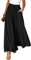 Dokotoo Sommerhose Damen Leicht Palazzo Hose Elegant Sommer High Waist Baggy Leinenhose Freizeithose Baumwolle Leinen Weite Hosen mit Taschen Kordelzug Elastisch Einfarbig Stoffhose Schwarz L