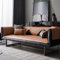 LIANGLAOI Kunstleder Sofabezug 1 2 3 4 Sitzer,rutschfest Sofa Überwurf,Waterproof PU Sofa Abdeckung Sofaüberwurf für Hunde,Katzen,Haustiere,Armlehne,Rückenlehne-Braun,1pc-80x240cm