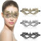 Amaxiu Maskerade Spitzenmasken für Damen, 3 Stück Venezianische Maske Spitze Kostüm Weiche Gold Partymaske für Halloween Karneval Abendkleid Tanz Ball Party(B)