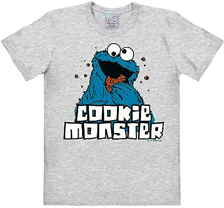 Logoshirt® Sesamstraße Krümelmonster T-Shirt Damen & Herren | Offiziell lizenzierter Sesamstrasse-Fanartikel, weiche Baumwolle, lustiges T-Shirt für Krümelmonster-Fans, hochwertiger Print