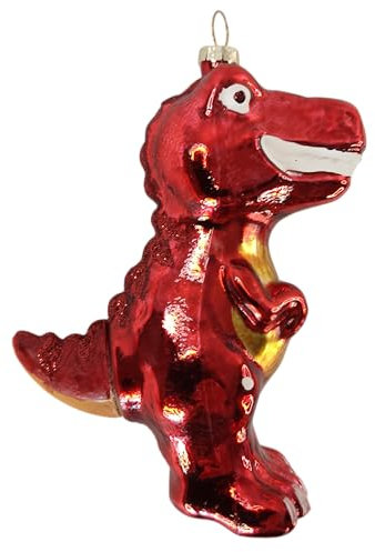 Dino Dinosaurier Tyrannosaurus T-Rex Weihnachtsbaumkugel Glas Christbaumschmuck