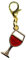 Miniblings Weinglas Charm Rotwein Wein golden 16mm - Handmade Modeschmuck I Kettenanhänger vergoldet - Bettelanhänger Bettelarmband - Anhänger für Armband