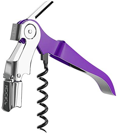 (50 Unidades) Koala Spain Sacacorchos AC de Dos Tiempos, con Resorte Articulado, Color Violeta