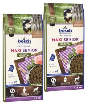 Bosch Maxi Senior 2 x 12,5kg Sparpaket Trockenfutter für Hunde