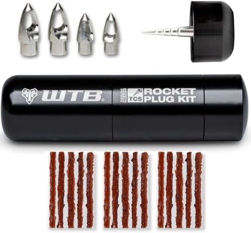 WTB Rocket Tire Plug Kit | Einfache Reparatur für schlauchlose Reifen in Berg, Kies und Straße | Raketenankerspitzen halten Stecker an Ort und Stelle für dauerhafte schlauchlose Reparatur |