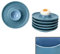 Ritzenhoff & Breker 6er Set Jasper Eierbecher mit Ablage Ozeanblau I 6 Personen I Ø 12,5cm I runde Eierbecher für das Frühstücksei I Flache Eierbecher für Brunch & Buffet