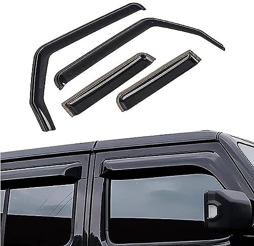 MAJHER Coche Deflectores de Viento para Jeep Gladiator JT 2020-2022 4 Door, Ventana Lateral Derivabrisas Deflectores Protector De Lluvia Y Sol Accesorios