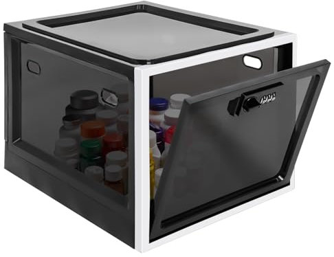 Gekufa Locked Box, Medication Lockable Container Snack Storage Box with Lock for Medicine, Food, Phone, Office Documents storage