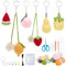 ORIGACH 12 Set Obst Häkelset Für Anfänger, DIY Erdbeere Pfirsich Birne Ananas Zitrone Wassermelone Starter Häkelset Für Erwachsene Mit Schritt Für Schritt Videoanleitung