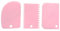 HRLORK 3 Pack Cake Scraper Plastic Cream Scraper Set Cream Edge Smoother Tools for Cake Baking Decorating- Pink