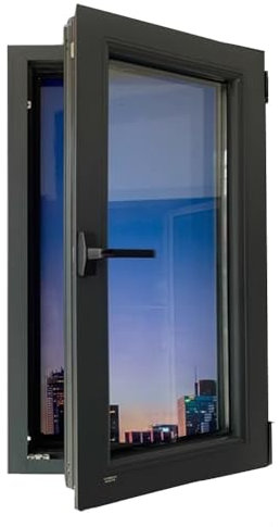 XILYZMO Aluminiumlegierung Hausfenster, Edelstahl-Stahlgitterfenster, 5 Mm Doppelglasfenster, Flügelfenster, Mehrfachöffnungs- Einstellung, Dachfenster Für Restaurant- Schuppen(55x95cm)