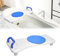 UISEBRT Badewannenbrett mit Drehscheibe Badewannensitz Senioren, Sitzbrett für Badewanne, Wannensitz mit Griff und Seifenablage, Länge 70 cm, Weiß und Blau